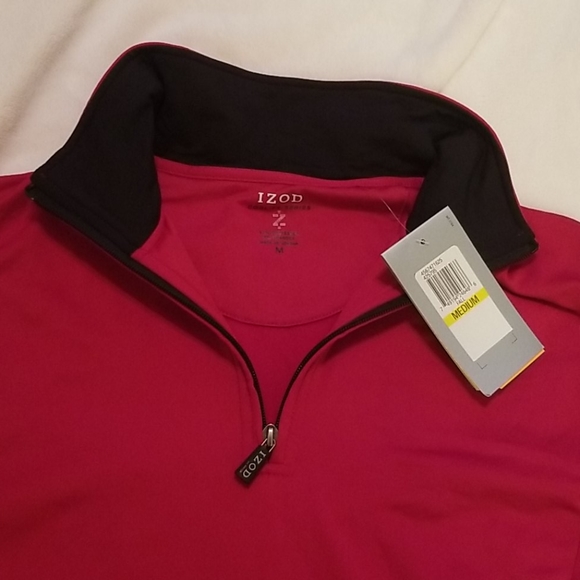 Men's Izod Cool-FX zip up pullover size Medium NWT - Picture 2 of 7